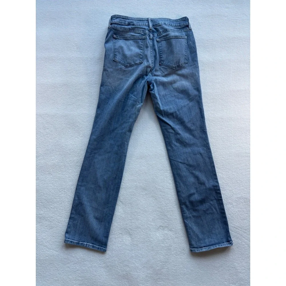 NYDJ Straight Leg Jeans‎ Womens 10 Blue Medium Wash Stretch Denim Made in USA